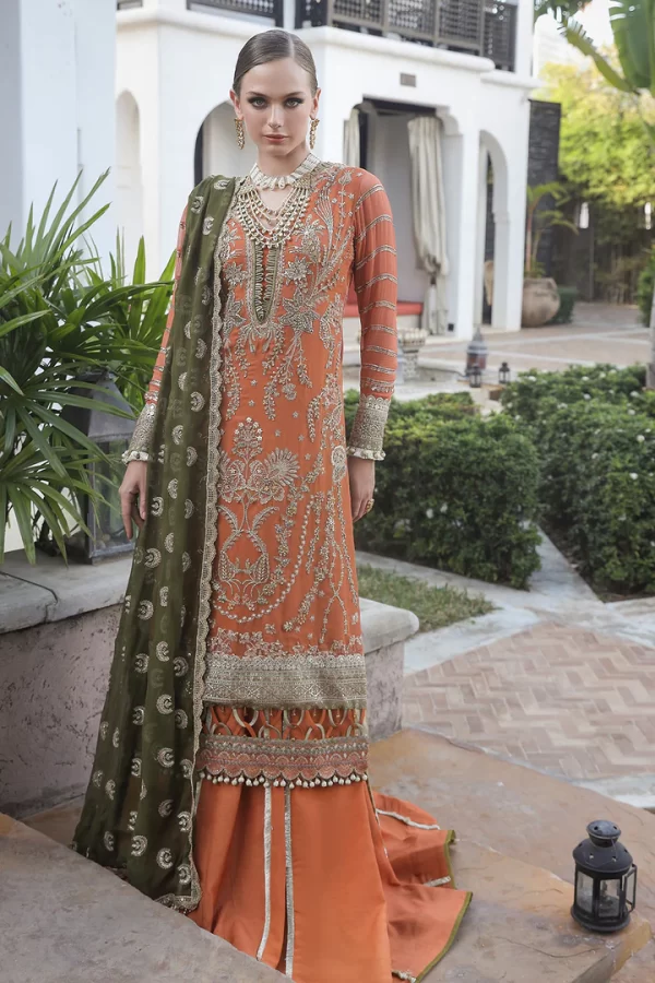 Alif By AJR Couture Luxury Embroidered Chiffon Collection-Flora