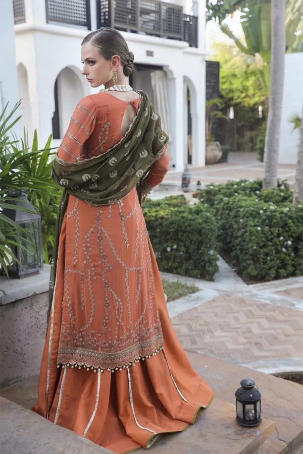 Alif By AJR Couture Luxury Embroidered Chiffon Collection-Flora - Image 3