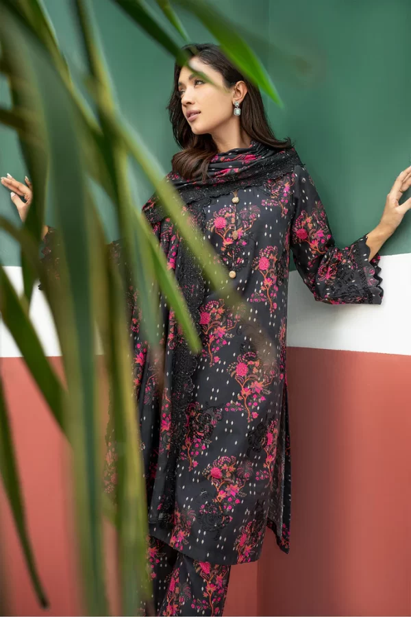 Aniq Embroidered Khaddar with Embroidered Wool Shawl By Charizma-ANW-02 - Image 2