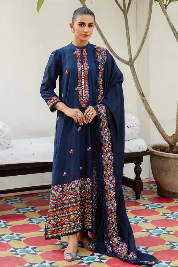 Khaddar – Linen 2023 Embroidered Collection By Cross Stitch-TWILIGHT GLARE