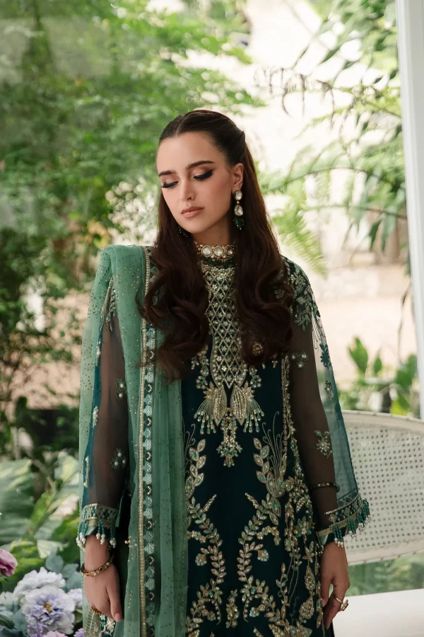 Alif Luxury Wedding Formals'23 By AJR Couture-TEAL - Image 2