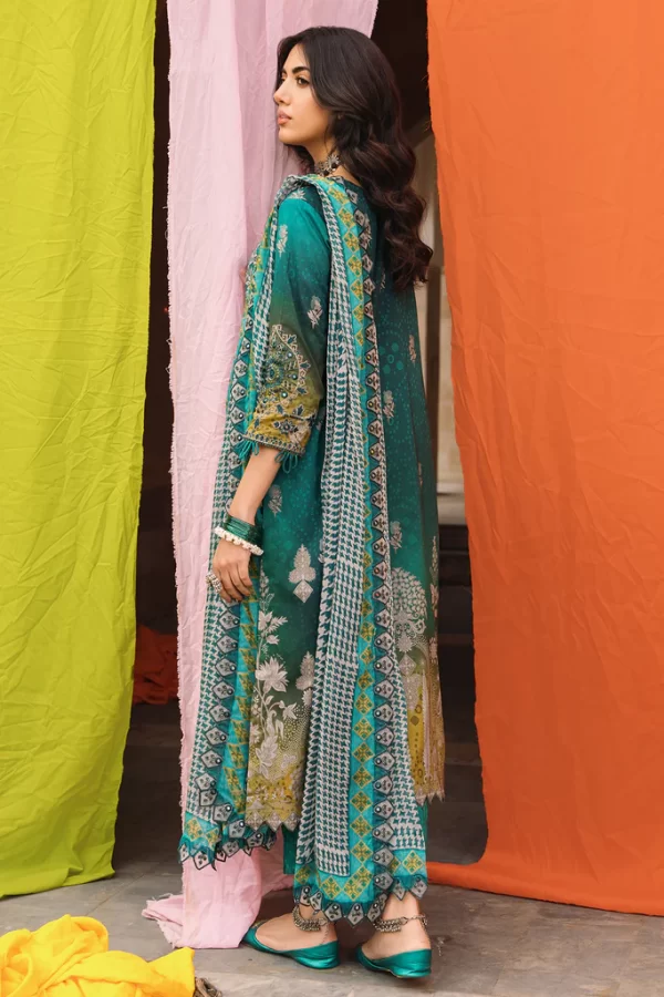 Chunri Embroidered Lawn Collection By Charizma-CH4-07 - Image 3