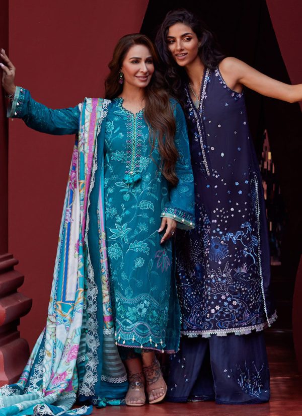 Suay Lawn Collection'24 By Farah Talib Aziz-IZEA BLUE - Image 3