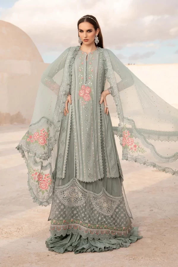 Voyage a'LUXE x Tunisia Luxury Lawn Collection By MARIA.B- D-2412-B - Image 2