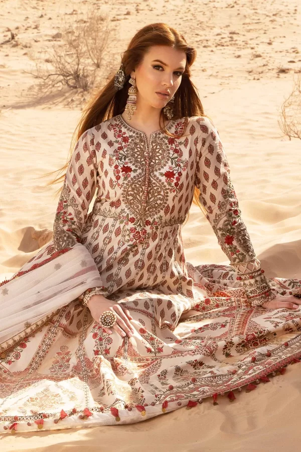 Voyage a'LUXE x Tunisia Luxury Lawn Collection By MARIA.B- D-2412-B - Image 2