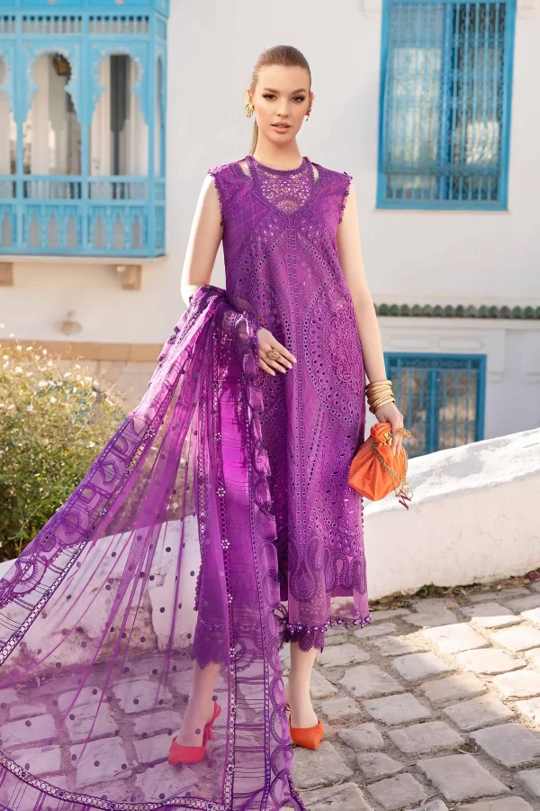 Voyage a'LUXE x Tunisia Luxury Lawn Collection By MARIA.B- D-2402-B - Image 3