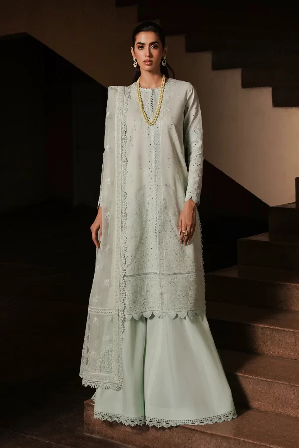 Chikankari Lawn Festive Lawn Collection By Afrozeh-Celadon