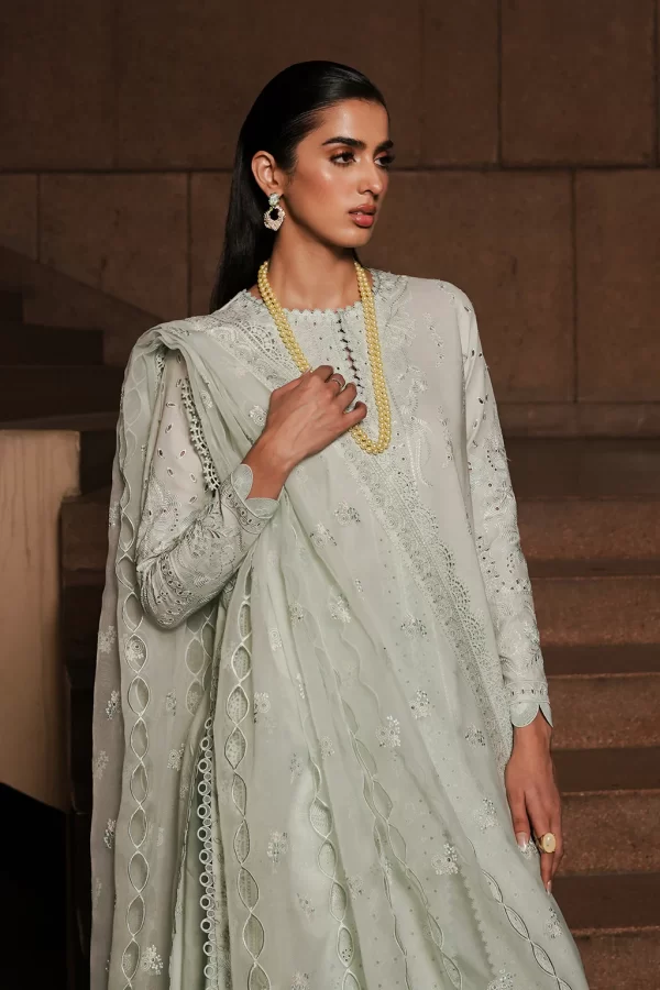 Chikankari Lawn Festive Lawn Collection By Afrozeh-Celadon - Image 2