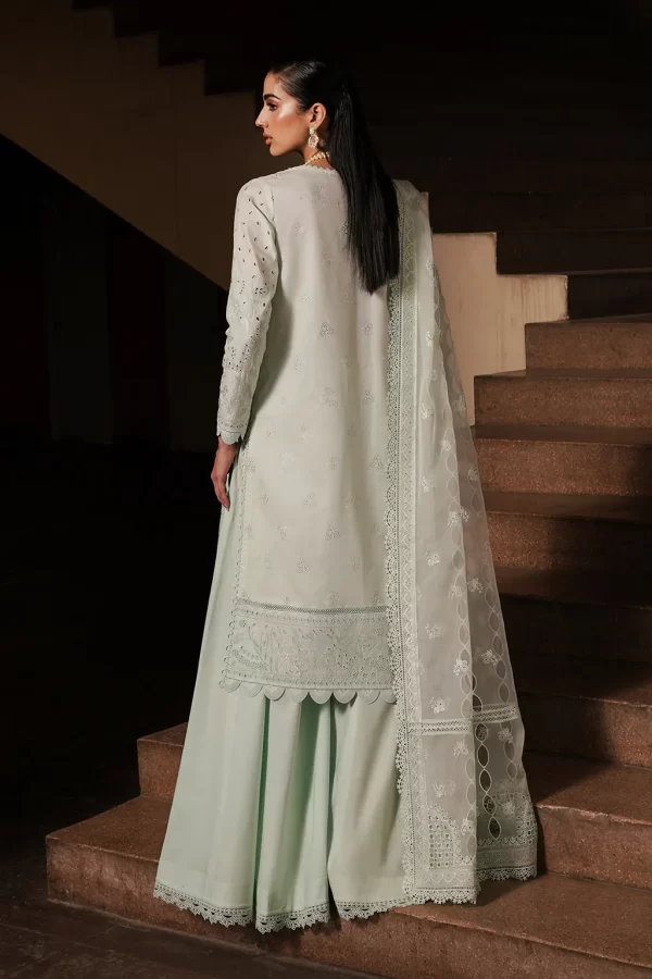 Chikankari Lawn Festive Lawn Collection By Afrozeh-Celadon - Image 3