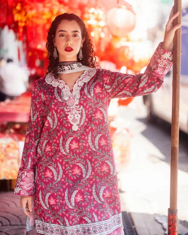 Taneez Block Print Lawn Collection By Roheenaz-Leyli - Image 2