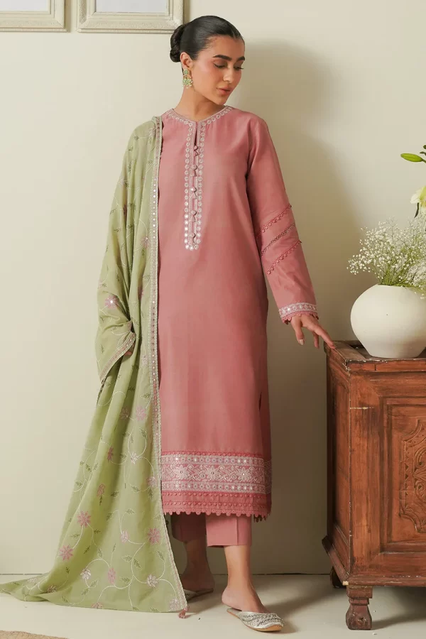 Mahiri Emborided Lawn Collection By Cross Stitch-SOFT SAGE