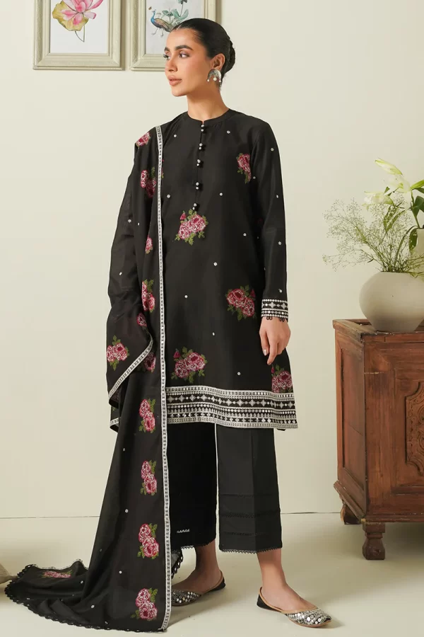 Mahiri Emborided Lawn Collection By Cross Stitch-MIDNIGHT MELODY