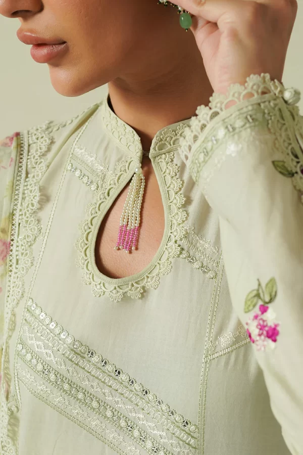 Mahiri Emborided Lawn Collection By Cross Stitch-PASTEL BLOOM - Image 2