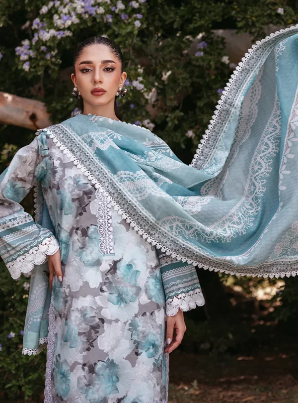 Zainab Chottani Tahra Lawn '24-ZINNIA - D 3B - Image 2