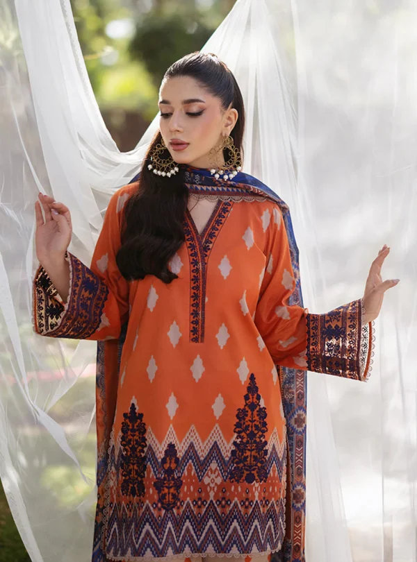 Zainab Chottani Tahra Lawn '24-FREYA - D 10B - Image 3