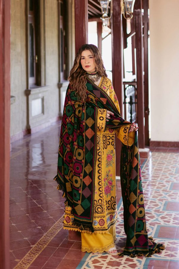 Maryam Hussain winter shawl '24-Hazel - Image 2