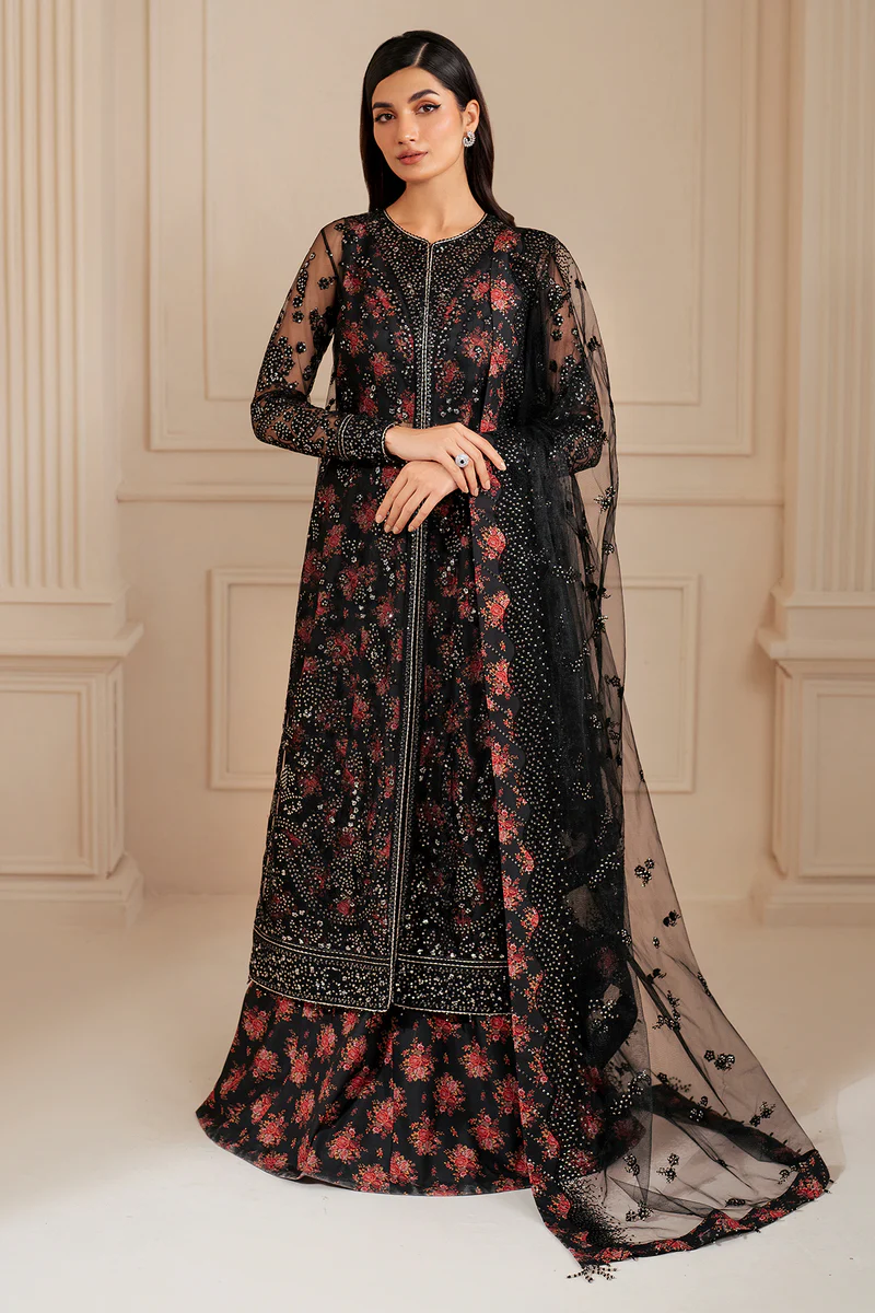 Jazmin formals '24-EMBROIDERED NET UN-4021