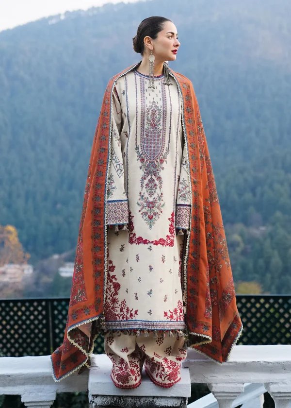 Hussain Rehar winter shawl '24-Almas