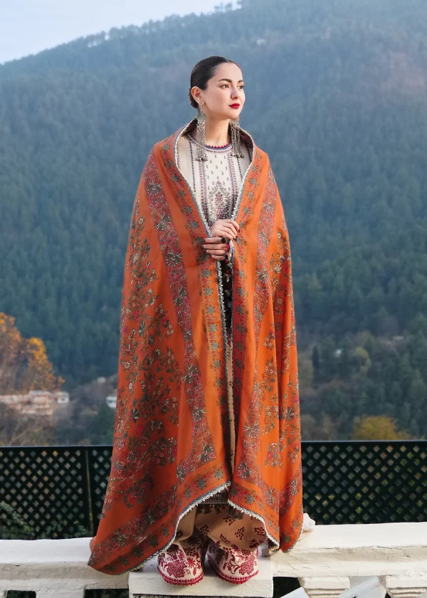 Hussain Rehar winter shawl '24-Almas - Image 2