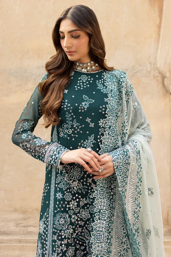 Farasha Ritzier Luxury Chiffon edit '25-Teal Dreams - Image 2