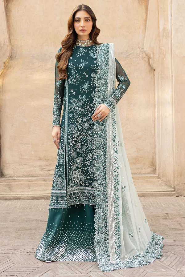 Farasha Ritzier Luxury Chiffon edit '25-Teal Dreams