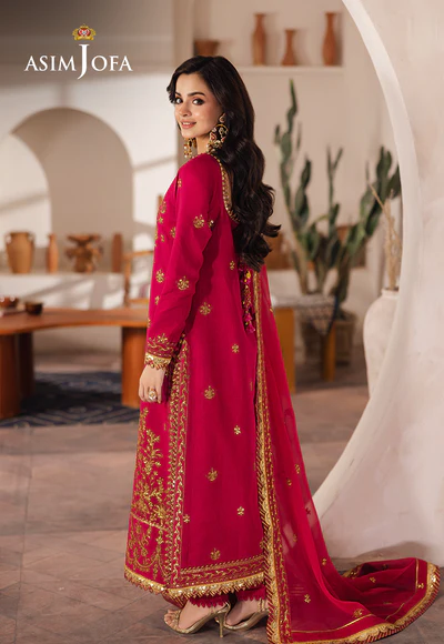Asim Jofa Heeriye chiffon festive '25 - AJHE-08 - Image 3