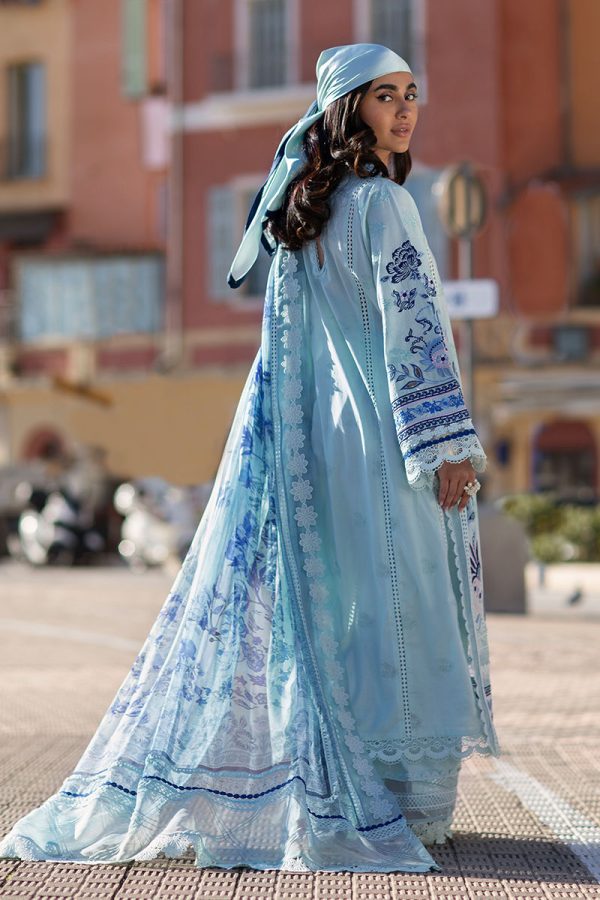 Ansab Jahangir Zoha Luxury Lawn '25-Blue Bell - Image 2