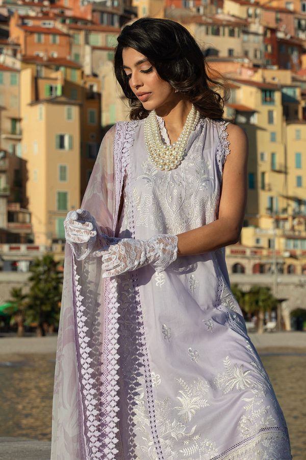 Ansab Jahangir Zoha Luxury Lawn '25-French Lavender - Image 2