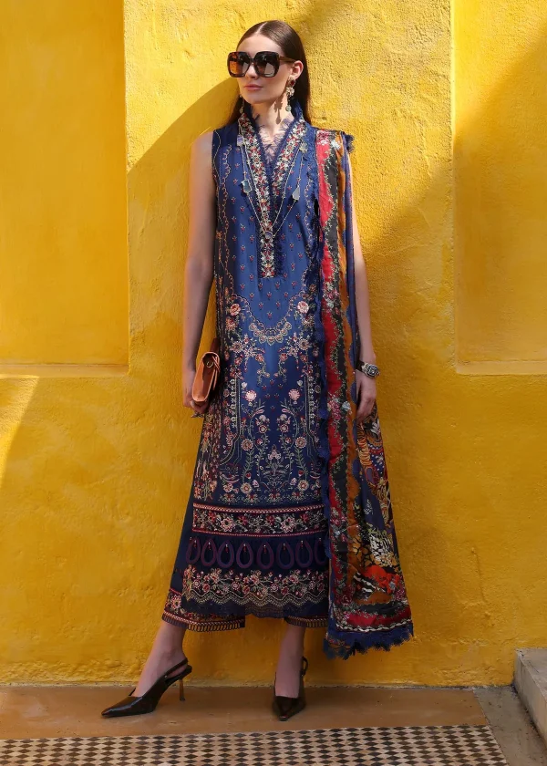 Kanwal Malik Elysia Lawn '25-Azure - Image 3