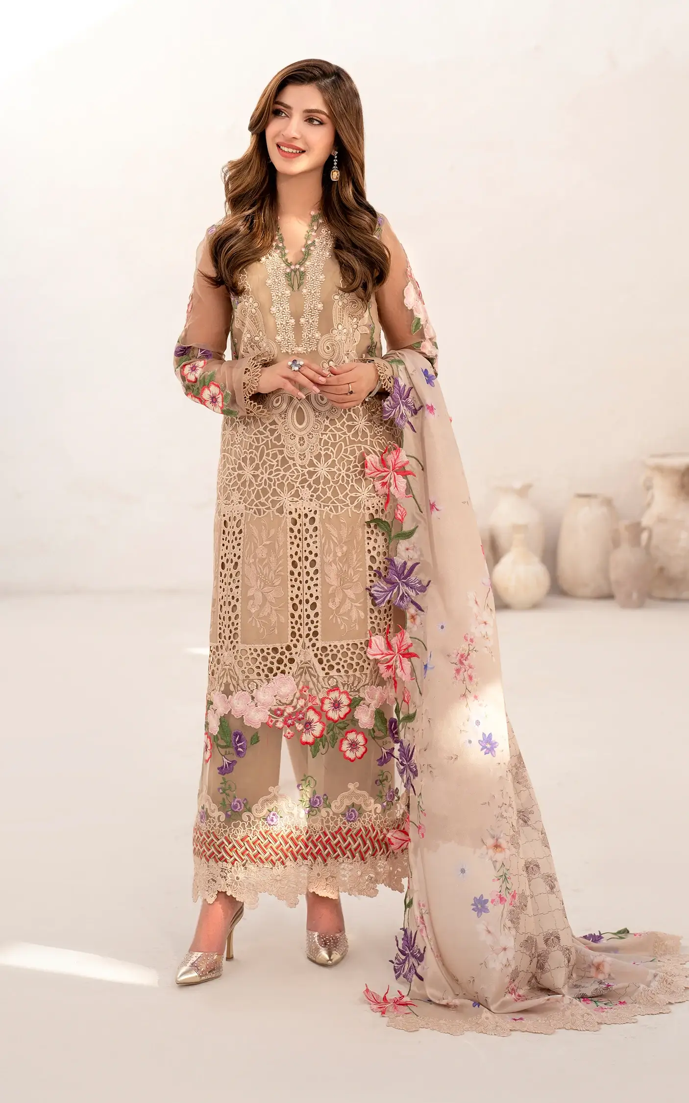 Asif Nabeel Azalia Eid Lawn '25-Carnation
