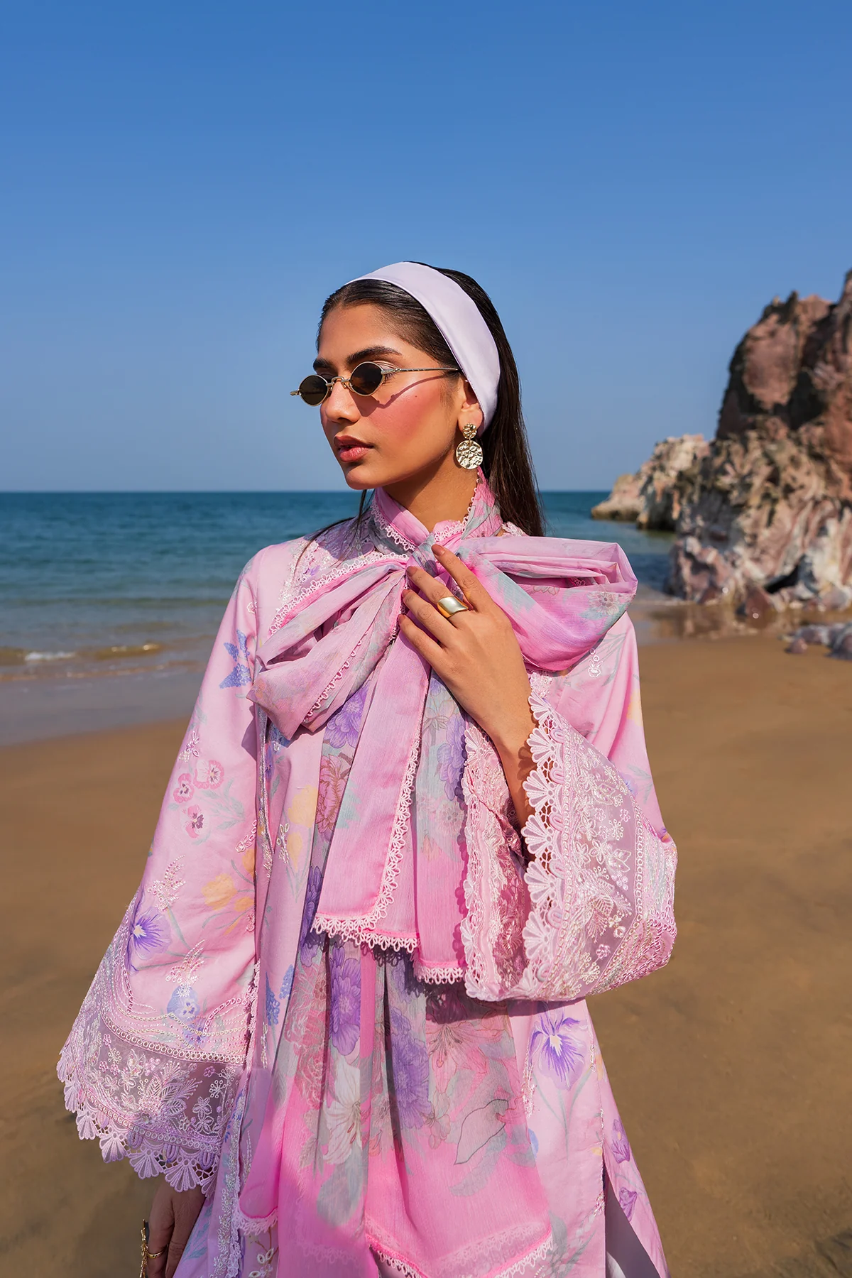 Afrozeh Endless Summer Lawn '25-Gilded - Image 3