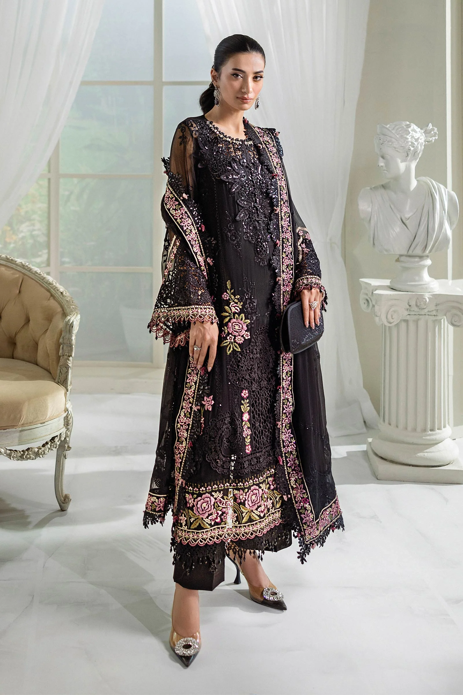 MARIA.B Embroidered Chiffon' 25' MPC-25-104 - Image 4