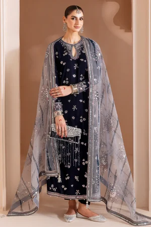 JAZMIN Embroidered Velvet Formal'25' CVF D-03
