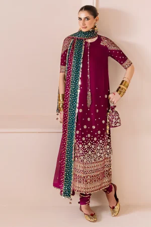 JAZMIN Chandni Embroidered Velvet Formal' 25' CVF D-02