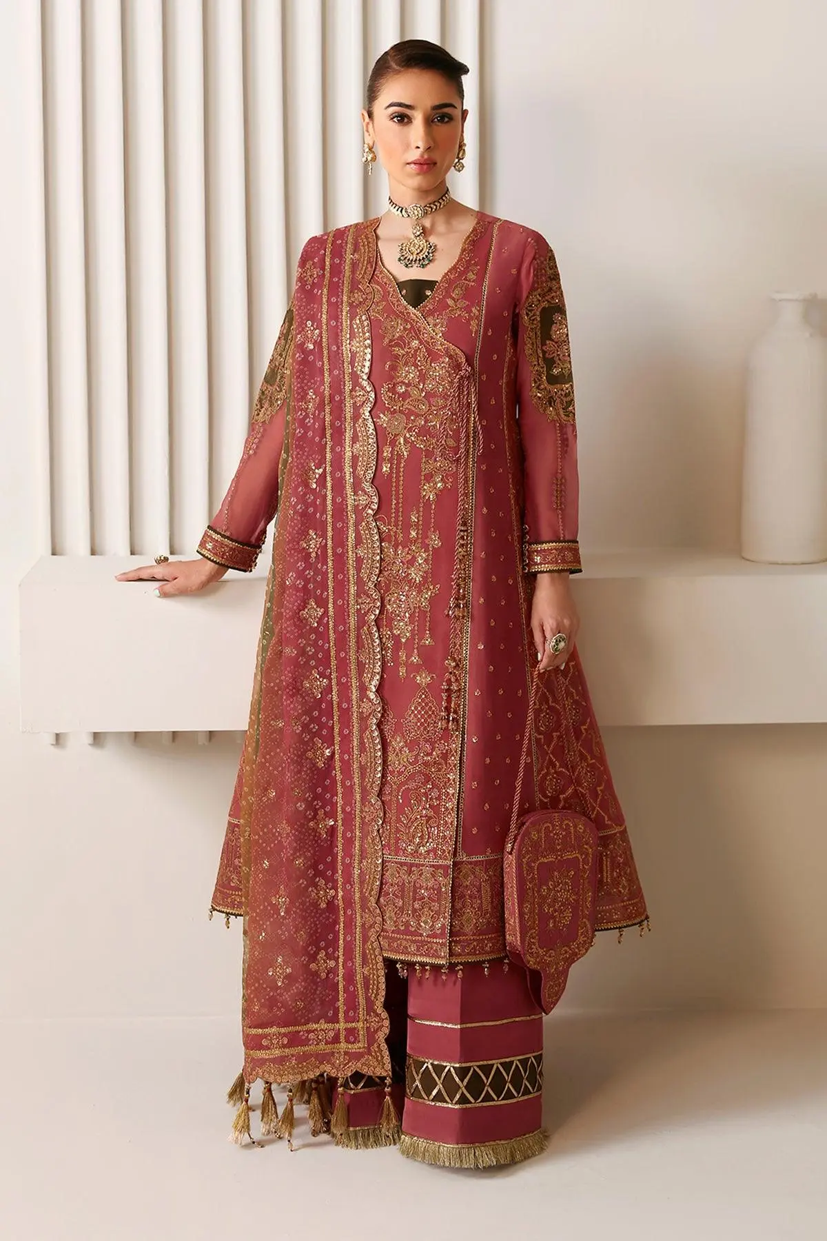 ALIZEH Embroidered Chiffon' 25' AF-CH-2180-Hana - Image 2