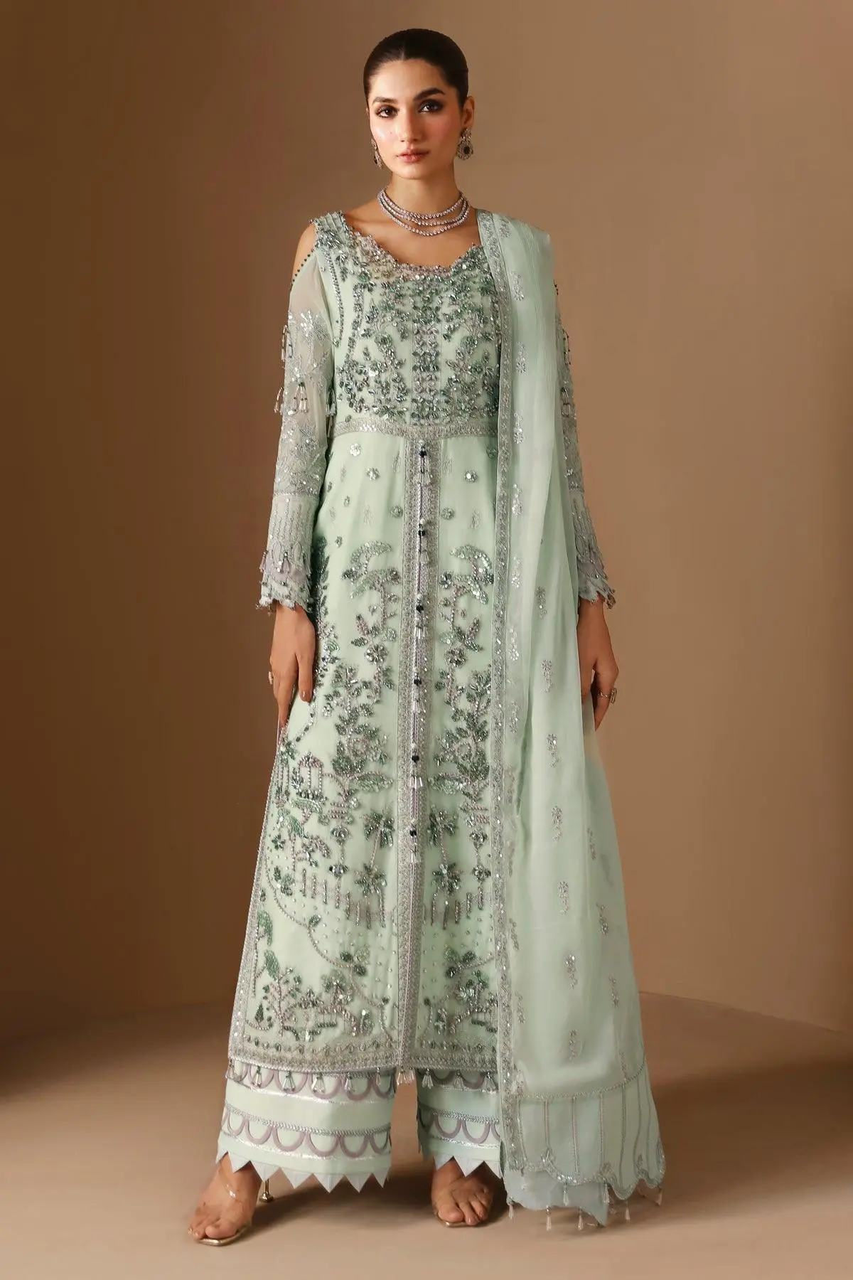 ALIZEH Embroidered Chiffon' 25' AF-HM-4027-Sahar - Image 3