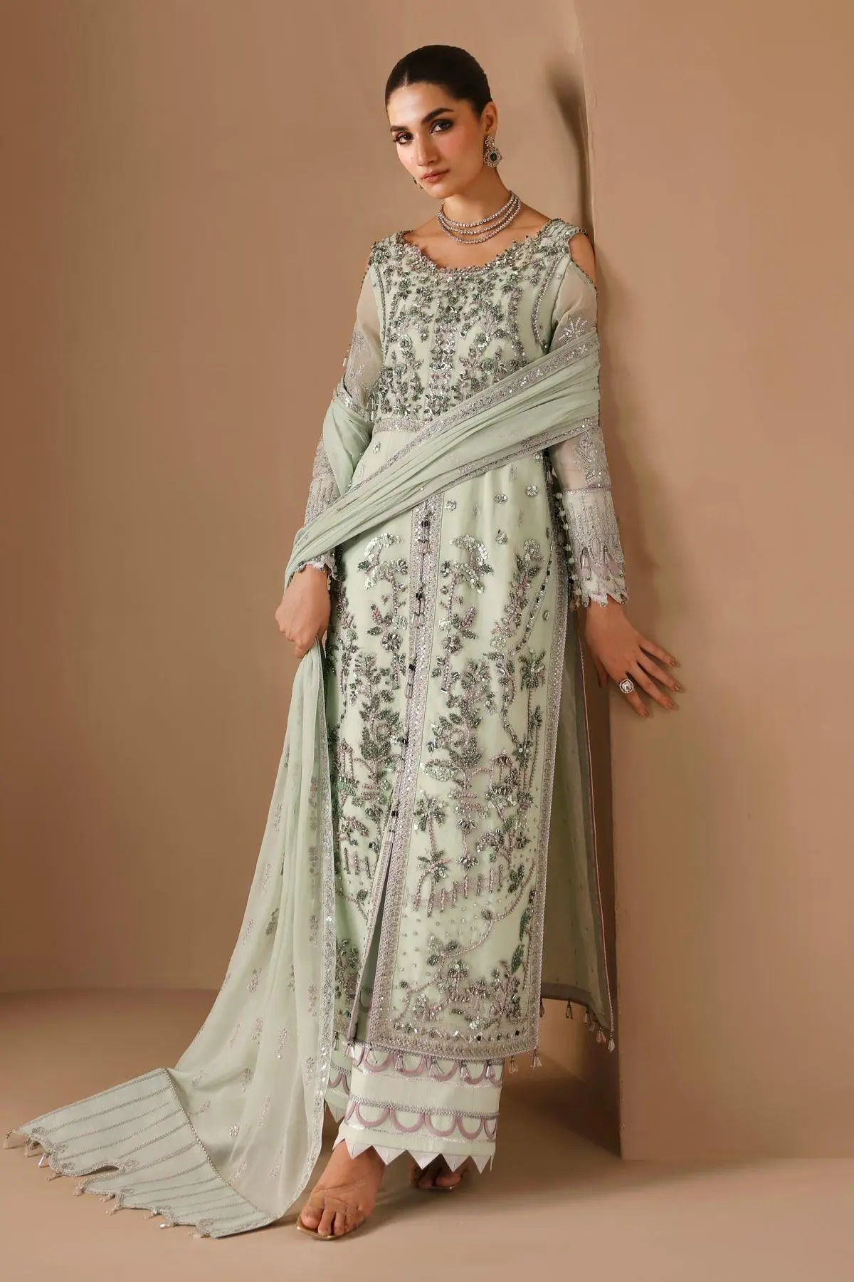 ALIZEH Embroidered Chiffon' 25' AF-HM-4027-Sahar