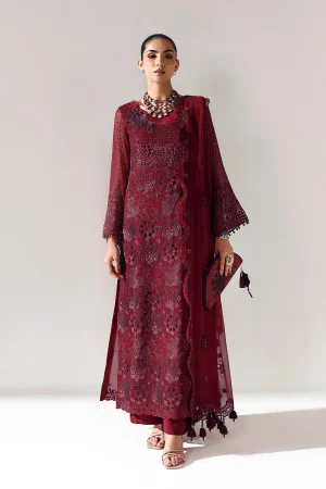 ALIZEH Aymal Vol 2 - Luxury Bamber Chiffon '25' RIKA MAROON