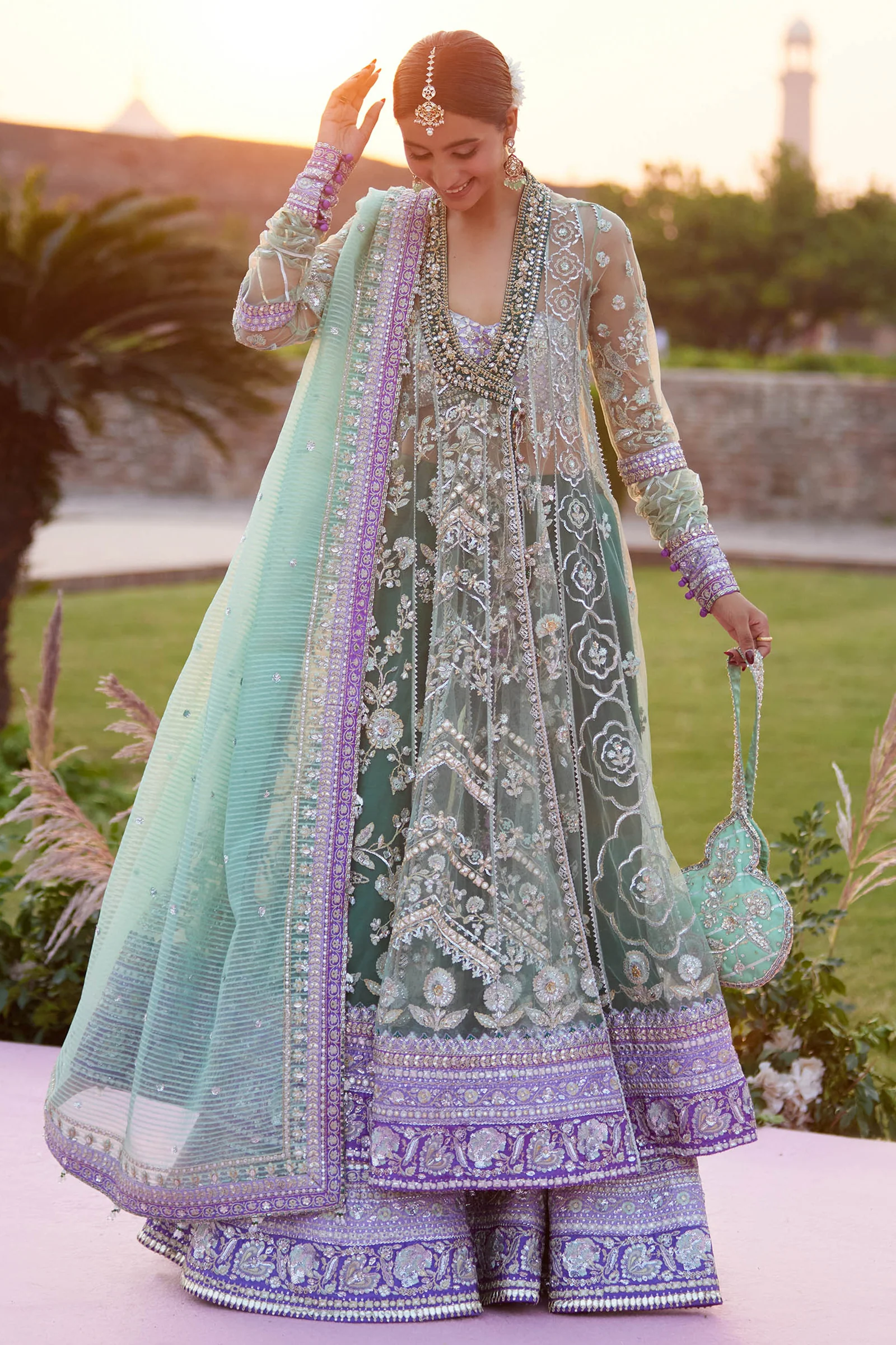 ZAHA GOSSAMER'25 ZARQAH-E-PISTACHIO (ZC25-03) - Image 3