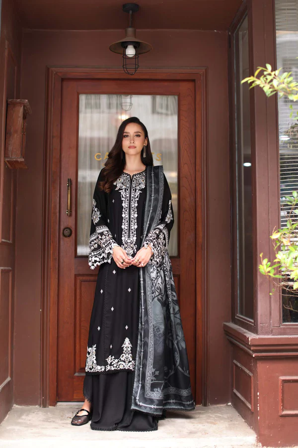 Noor by Saadia Asad Winter Embroidered Printkhaas '25' D10- A - Image 4