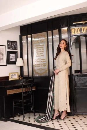 Noor by Saadia Asad  Winter Embroidered Printkhaas '25' D1 - B