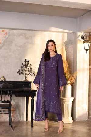 Noor by Saadia Asad  Winter Embroidered Printkhaas '25' D2 - A