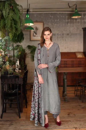 Noor by Saadia Asad Winter Embroidered Printkhaas '25' D4 - B