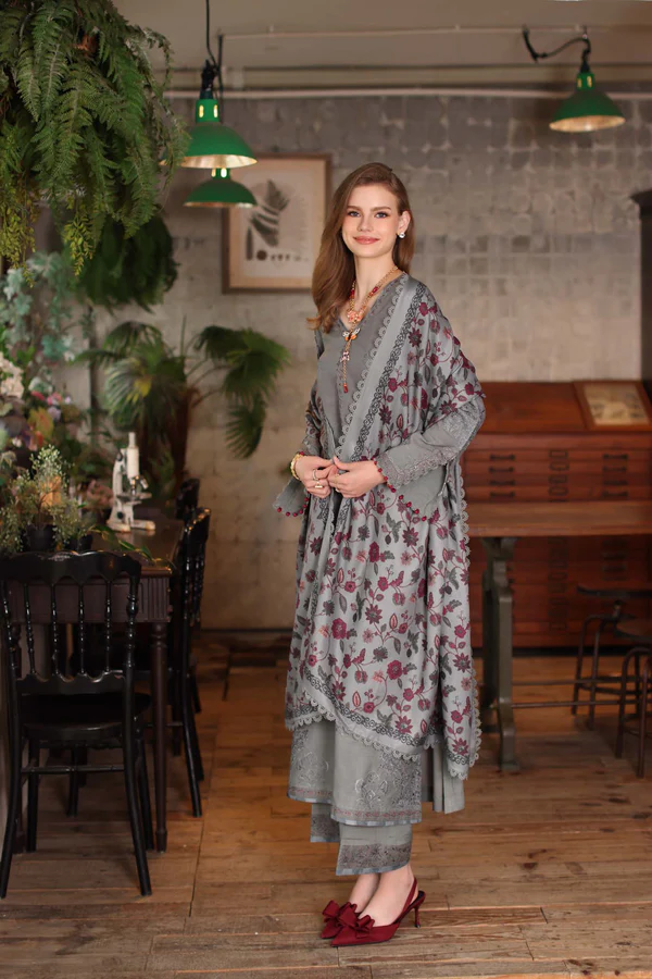 Noor by Saadia Asad Winter Embroidered Printkhaas '25' D4 - B - Image 4