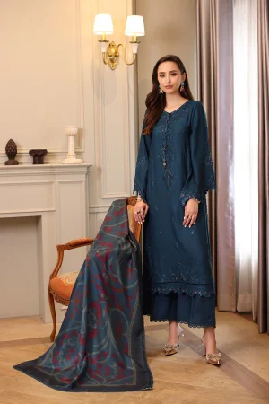 Noor by Saadia asad Winter Embroidered Printkhaas '25' D5 - B