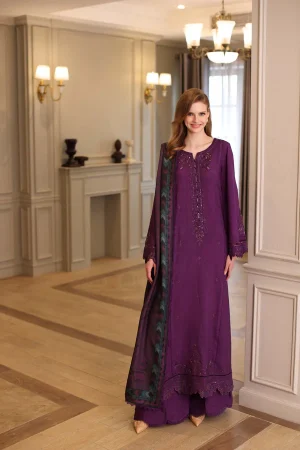 Noor by Saadia Asad  Winter Embroidered Printkhaas '25' D10 - B