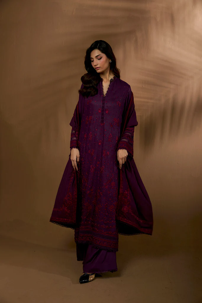 Sobia Nazir Winter Shawl '25-WS25-2B - Image 3