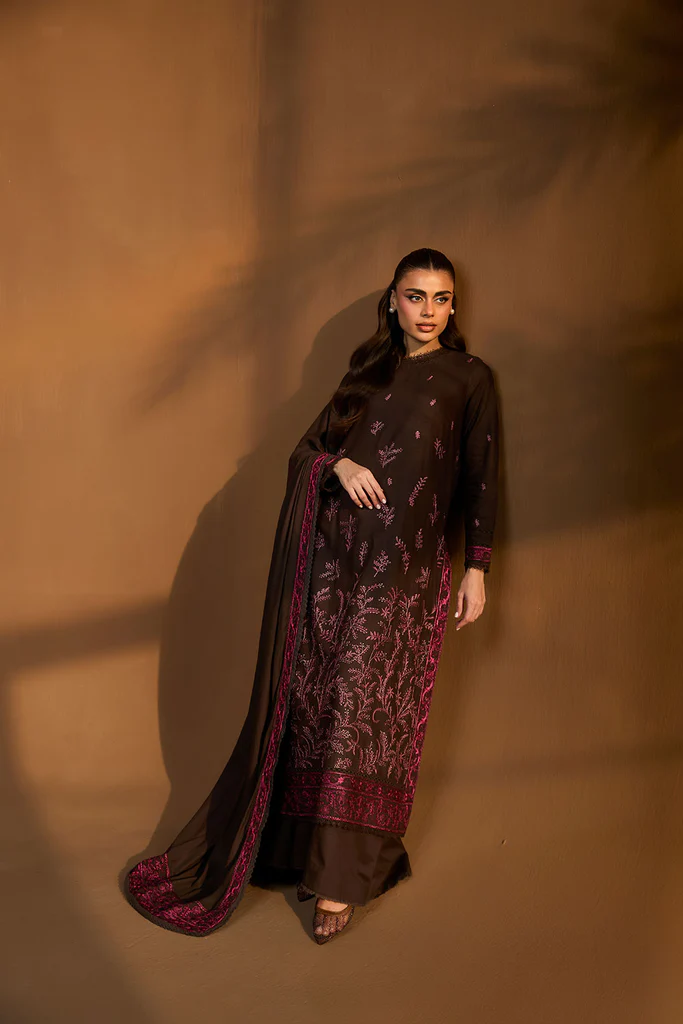 Sobia Nazir Winter Shawl '25-WS25-7A - Image 2