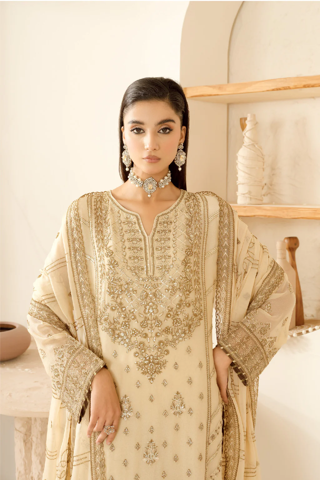 Ramsha Embroidered Chiffon - BB 104 - Image 3