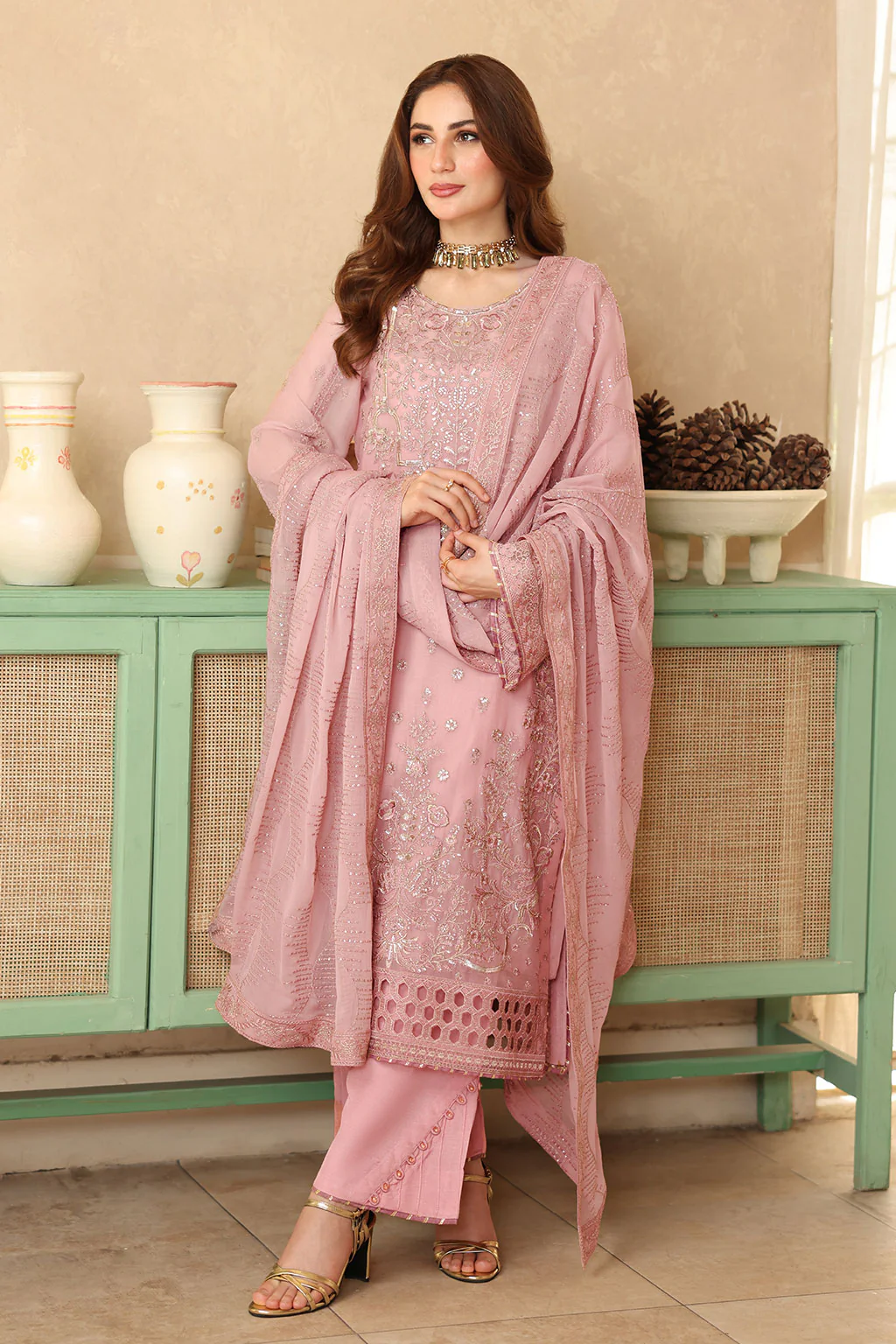 Ramsha Embroidered Chiffon -BB 201 - Image 3